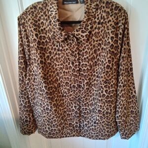 Briggs New York Cheetah Jacket Size 2X